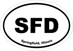 Springfield, Illinois Oval Stickers