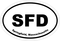 Springfield, Massachusetts Oval Stickers