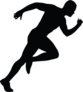 Sprinting Man Silhouette Running Sticker