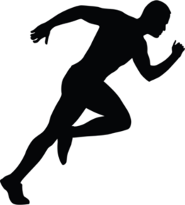 Sprinting Man Silhouette Running Sticker