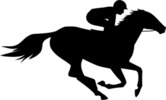 Sprinting Race Horse With Jockey Sticker