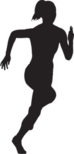 Sprinting Running Woman Sticker