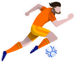 Sprinting Soccer Player Sticker