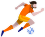 Sprinting Soccer Player Sticker