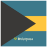 Square Bahamas Flag Sticker