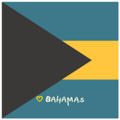 Square Bahamas Flag Sticker