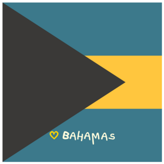 Square Bahamas Flag Sticker