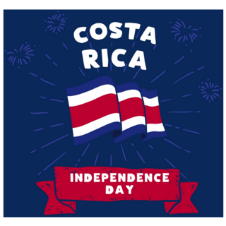 Square Banner Costa Rica Sticker