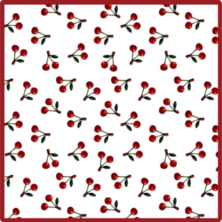Square Cherry Square Sticker