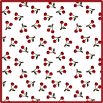 Square Cherry Square Sticker