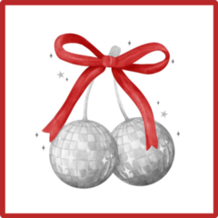 Square Disco Fruit Sticker