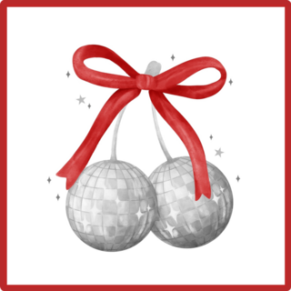 Square Disco Fruit Sticker