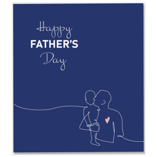 Square Happy Father Day Sticker