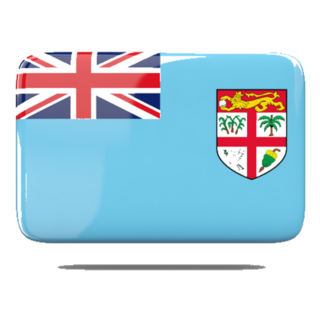 Square Icon With Flag Of Fiji Sticker