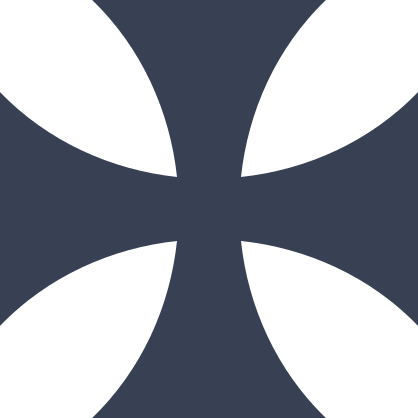 Square Iron Cross Sticker