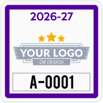 Square Parking Permit with Your Logo