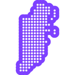 Square Pixel Dot Belize Sticker