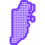 Square Pixel Dot Belize Sticker