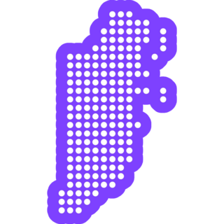 Square Pixel Dot Belize Sticker