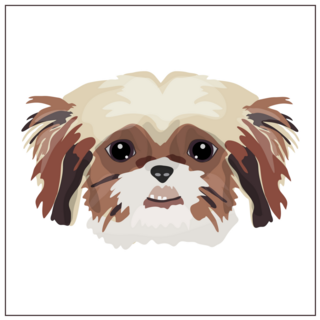 Square Shih Tzu Sticker
