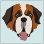 Square St. Bernard Sticker