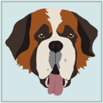 Square St. Bernard Sticker