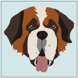 Square St. Bernard Sticker
