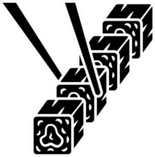 Square Sushi Rolls Sticker