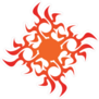 Square Tribal Flame Decoration Sticker