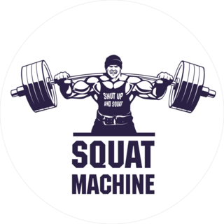 Squat Machine Workout Sticker