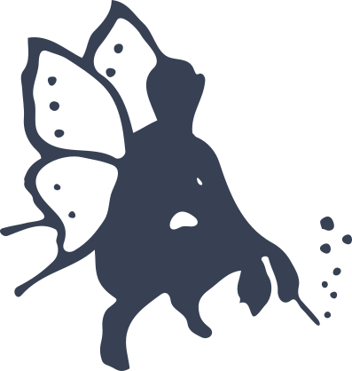 Squatting Fairy With Wand Sticker