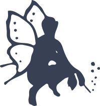 Squatting Fairy With Wand Sticker