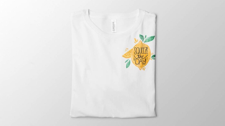 Squeeze The Day White Tee Design