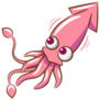 Squid Clipart Cartoon In Pink Sticker