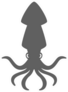 Squid Icon In Grey Sticker