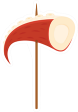 Squid Skewers Cartoon Sticker