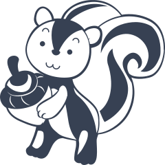 Squirrel Holding An Acorn Sticker