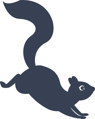 Squirrel Leaping Sticker