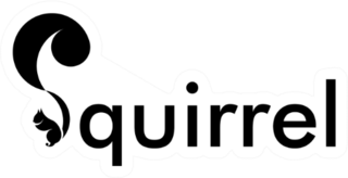 Squirrel Logo Lettering Design Sticker