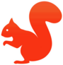 Squirrel Sitting Icon Red Sticker