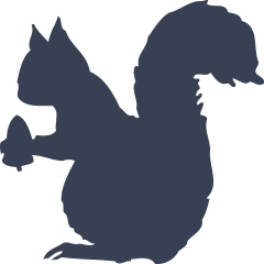 Squirrel With Acorn Sticker