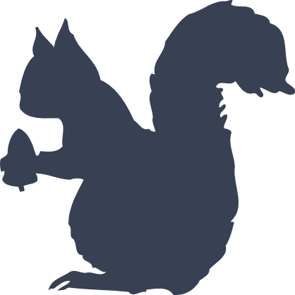 Squirrel With Acorn Sticker