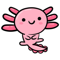 Squishy Axolotl Icon Sticker