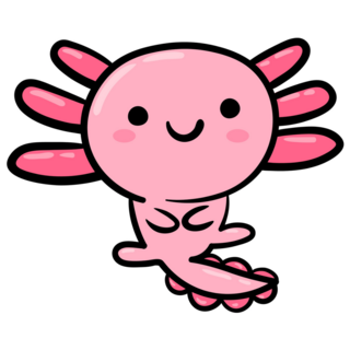 Squishy Axolotl Icon Sticker