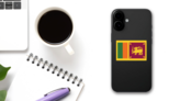 Sri Lanka Country Flag Sticker on a Phone (New) example