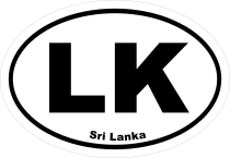 Sri Lanka Lk Oval Sticker