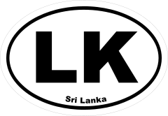 Sri Lanka Lk Oval Sticker