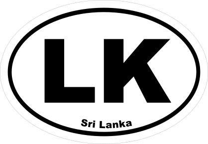 Sri Lanka Lk Oval Sticker
