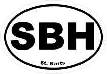 St. Barts Sbh Oval Sticker