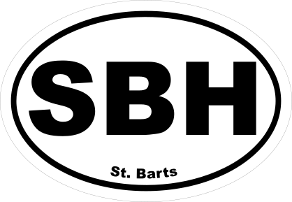 St. Barts Sbh Oval Sticker